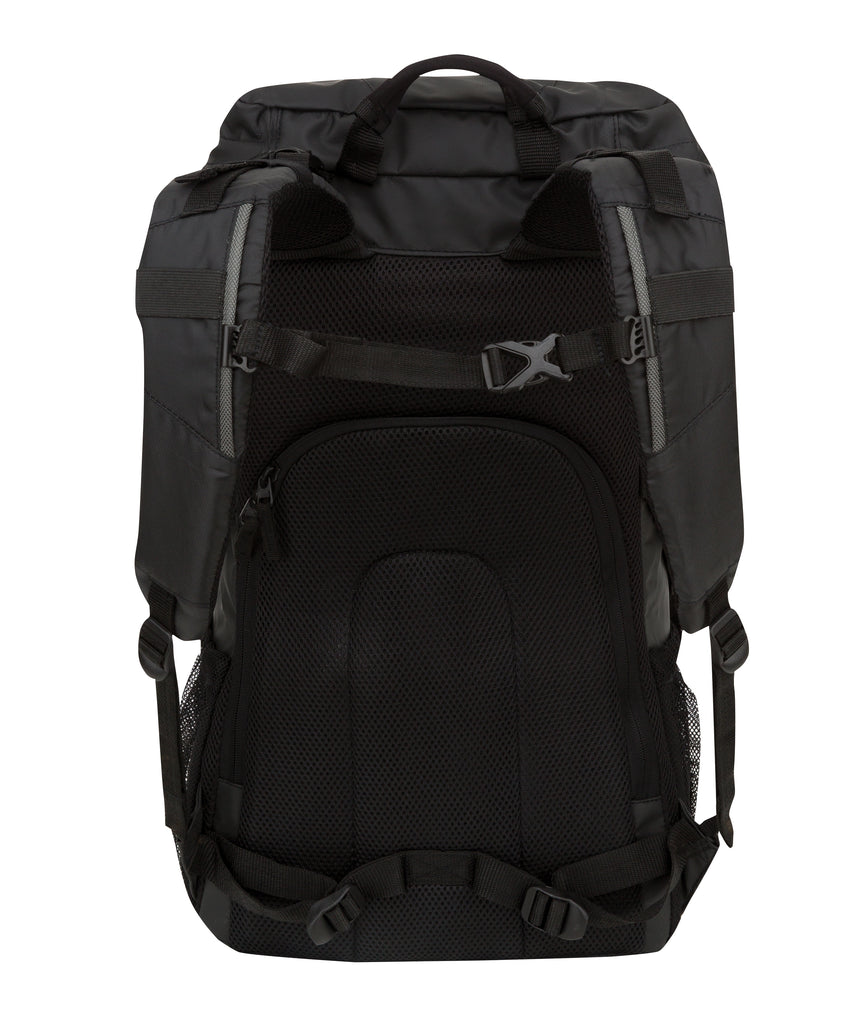 black leather backpack zippers moto Fieldline Motorcycle All Weather Backpack, Black – FIELDLINE